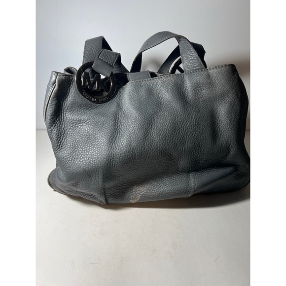 Michael Kors Gray Leather Tote Bag - Picture 6 of 8